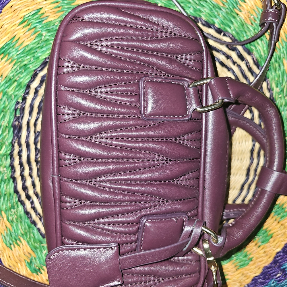 JustFab Quilted Purple Crossbody Bag